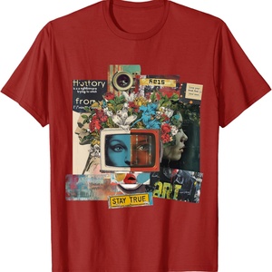 Streetwear Homme Casual Oversize à Motifs |   Impression frontale |   T-shirt d'été pour femme avec impression artistique, en coton de haute qualité - Product Image 3