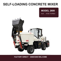 Bétonnière montée sur camion, design portable, 8x4, avec moteur diesel, haute efficacité pour la construction de ponts