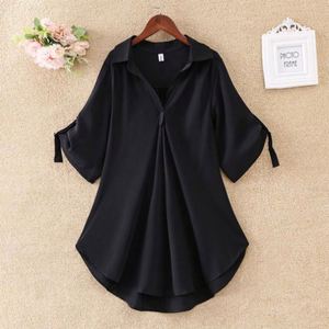 I-0623 Blusa Vintage de Gasa Tejida Tallas Grandes para Mujer, Verano Primavera, con Logo Frontal, Transpirable, Ecológica, Ajuste Regular, Tipo Tank Top - Product Image 2