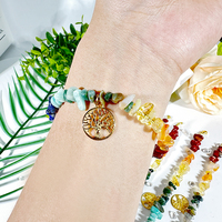 Bracelet de Grossiste en Pierres Précieuses Naturelles, Bracelets en Cristal de Guérison des Chakras pour Cadeaux et Décoration