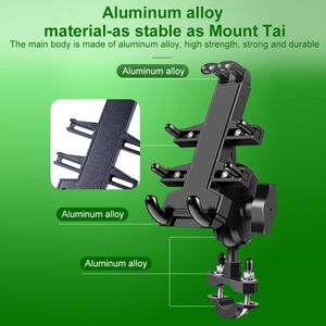 Prix de gros boulon en forme de U rotule guidon de moto multi-fonction support de navigation pour téléphone en aluminium à huit mâchoires - Product Image 6