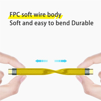 Kabel Data USB tipe-c 10Gbps, kabel Data USB tipe-c 10Gbps, kabel FPC pendek pengisian cepat QC4 5A untuk Laptop, Dok Power Bank ponsel