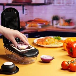 Đa chức năng thép không gỉ Rau Chopper cắt hướng dẫn sử dụng hành tây Slicer <span class=keywords><strong>Dicer</strong></span> 6 loại lưỡi thay thế - Product Image 6