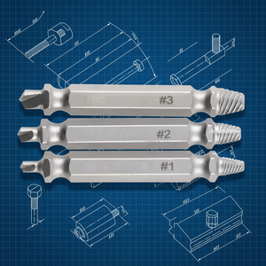 3PCS Double-Ended High Speed Steel <strong>Screw</strong> Extractor Set-Professional Black Oxide Finish Damaged Bolt Stripped <strong>Screw</strong> <strong>Remover</strong> <strong>Tool</strong> - Product Image 4