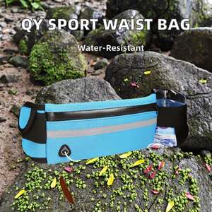 Sac banane unisexe personnalisé noir en matériau recyclé pour homme avec logo personnalisé - Product Image 2