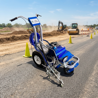 Machine de marquage routier oscillante convexe thermoplastique de conception compacte, de qualité exceptionnelle et alimentée par moteur
