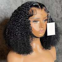 Perruques en cheveux humains vierges Lace Frontal HD 13x4, prédécoupées, sans colle, style Jerry Curly, prêtes à porter, pour femmes noires