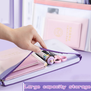 Công Suất Lớn Trong Suốt Cát Cát Cát Cát Túi Tote Với Mềm Tpu Lớp Duy Nhất Dây Kéo Tập Tin A4 Tài Liệu Biểu Tượng Tùy Chỉnh Tài Liệu Lưu Trữ - Product Image 5