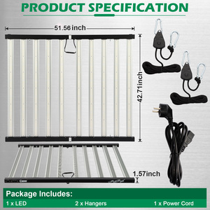 Lampes de culture LED Lucius 1000W à spectre complet pour la croissance végétative, couverture 6,6x6,5 pieds, construction en aluminium pour plantes d'intérieur - Product Image 3