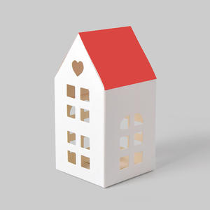 กล่องของขวัญคุกกี้ขนมอบรูปหลังคาแดงกล่องของขวัญสำหรับทำขนมอบคุกกี้บราวนี่ของขวัญ - Product Image 6