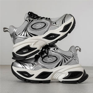 Chaussures de course décontractées respirantes en maille à semelle épaisse, de créateur, de luxe discret et de niche - Product Image 3