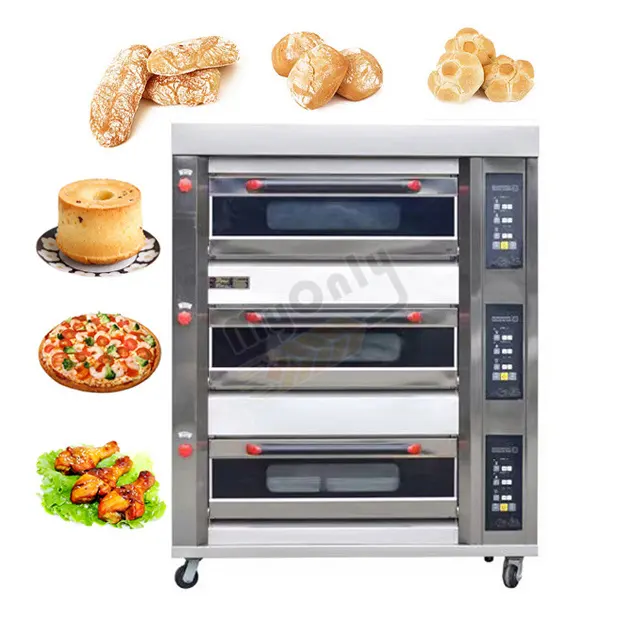 Horno Nhà Hàng Công Nghiệp 2 Sàn 4 Khay 64 Khay Khí Đốt Tự Nhiên Bánh Mì Tủ Rack Giá Lò Nướng Và Bánh Thiết Bị Nhà Cung Cấp