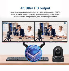 Caméra PTZ NDI 4KP60 Ultra <span class=keywords><strong>HD</strong></span> avec zoom 25X pour diffusion vidéo en direct, événements sportifs et stations de télévision, idéale pour les conférences - Product Image 2