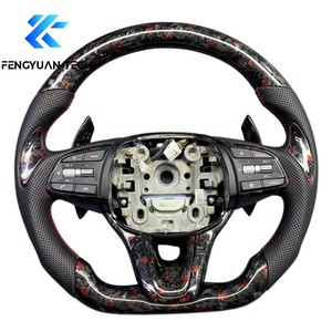 Volante OEM de Fibra de Carbono Forjado y Cuero con Calefacción para <span class=keywords><strong>Hyundai</strong></span> <span class=keywords><strong>Genesis</strong></span> G70 G80 <span class=keywords><strong>Coupé</strong></span> 2.0t 3.3t 3.8t 2019 <span class=keywords><strong>2022</strong></span> - Product Image 6