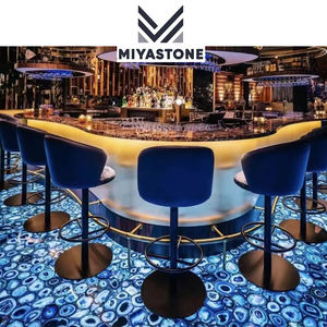 Dalles de pierre de quartz écologiques modernes en cristal de quartz bleu pour revêtement mural d'hôtel et de villa - Product Image 1