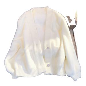 <span class=keywords><strong>Cardigan</strong></span> tricoté à manches longues pour femmes automne hiver nouveauté printemps automne court ample fausse fourrure de vison <span class=keywords><strong>Cardigan</strong></span> veste pour femmes - Product Image 2