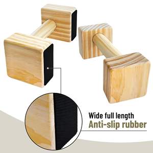 معدات تمارين الكاليستينكس من JQ، قضبان متوازية خشبية محمولة، حامل تمارين الضغط، قضبان متوازية للتدريب الخارجي - Product Image 2