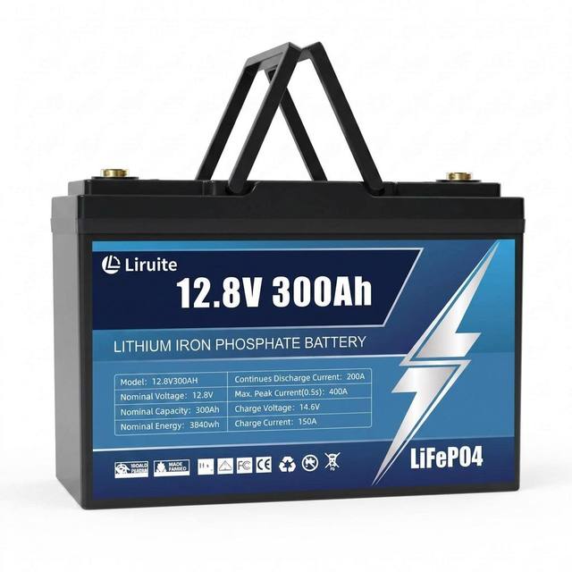 LiFePO4 12V 24V 300Ah 50Ah 100Ah 200Ah 400Ah Battery Pack, 5-year Warranty, Suitable for RV Solar 12V Lithium Battery 300Ah.