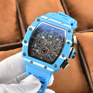 High Quality Men's Quartz Silicone Tape Watch Multi-Functional Barrel Sports Leisure Antique Style 18mm Alloy - Product Image 2