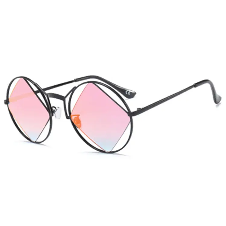 Round Frame Square Lens Designer Sonnenbrille Berühmte Marken 2021 Spezielle modische Designer Brillen Berühmte Marken