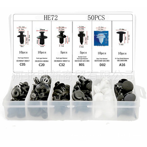 He09 Ensemble de 350 clips de carrosserie universels en plastique pour la réparation et le remplacement de véhicules, attaches automobiles - Product Image 4