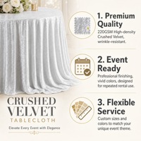 Nappe ronde en velours vert émeraude sur mesure, 120 pouces, polyester, pour mariage