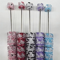 Stylo Bille Rotatif DIY KT Cartoon en Gros avec Breloques Fantaisie de Luxe à Strass et Perles pour Designers