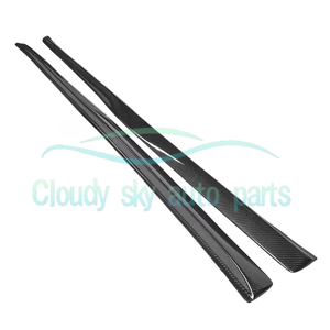 Jupes latérales en fibre de carbone de haute qualité style PSM pour Mercedes Benz Classe C W205 AMG C43 <span class=keywords><strong>C63s</strong></span> Berline <span class=keywords><strong>2015</strong></span>+ avec lèvre de pare-chocs - Product Image 3
