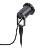 Lampe de jardin S1001 à ampoule GU10 7W, étanche, isolée classe II, fluorescente, IP65 avec piquet, garantie 3 ans