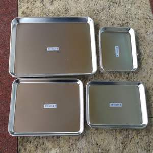 Bandeja Rectangular de Acero Inoxidable 26x20x3 cm, Apta para Lavavajillas, Bandeja para Servir en Restaurantes - Product Image 2