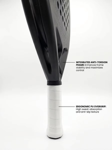 Raqueta de Pádel Profesional OEM de Fibra de Carbono, Anti-Codo de Tenista, con Absorción de Impactos, para Jugadores Avanzados - Product Image 6