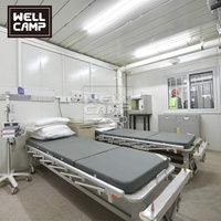 WELLCAMP Bâtiment Modulaire Préfabriqué Personnalisable en Conteneur, Structure en Acier, Portable, pour Hôtel, Centre Commercial, Atelier, Luxe Moderne, Emballage Plat