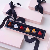 Emballage cadeau de luxe en papier rigide avec fermeture magnétique, logo personnalisé, écologique, de qualité alimentaire, pour truffes de Dubaï, avec ruban