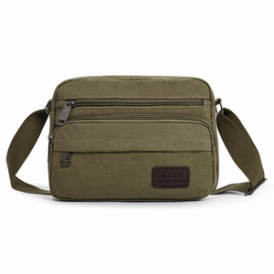 Fashion Outdoor Wholesale Custom Logo Durable <b>Large</b> Capacity Waterproof Men's Fashion <b>Canvas</b> Crossbody Messenger <b>Bag</b> - Product Image 2