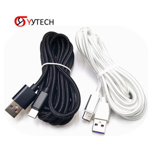 SYYTECH Nylon Type C Data Charging Cable for PS5 Xbox Series X <strong>Switch</strong> <strong>Pro</strong> <strong>Controller</strong> Charger 1m 2m 3m White Black - Product Image 1