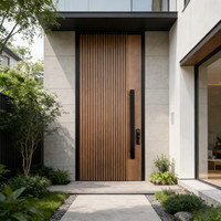 Solutions de portes en bois massif architecturales pour les entrées extérieures modernes et les développements résidentiels