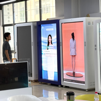 Boîte d'affichage holographique 3D Holobox prête à être expédiée, système Android, haut-parleur intégré, vitrine interactive transparente