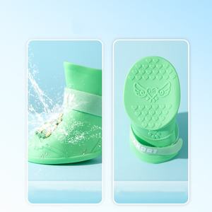 Venda quente Atacado <span class=keywords><strong>Pet</strong></span> Chuva Sapatos Anti-Sujeira Anti-Slip Silicone Capas De Pé para Pequenos Gatos Cães Estilo Clássico Sólido Animal - Product Image 3
