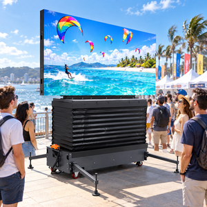 Affichage LED extérieur P3 résistant au vent sur roues, panneau LED mobile et réutilisable pour la location d'événements, festivals, carnavals et fêtes en plein air - Product Image 3