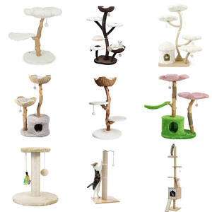 Arbre à chat floral personnalisé tour de maison en bois décoratif griffoir <span class=keywords><strong>pour</strong></span> animaux de compagnie jouets d'arbre de noël <span class=keywords><strong>chats</strong></span> fleur arbre à chat <span class=keywords><strong>pour</strong></span> grand chaton - Product Image 4