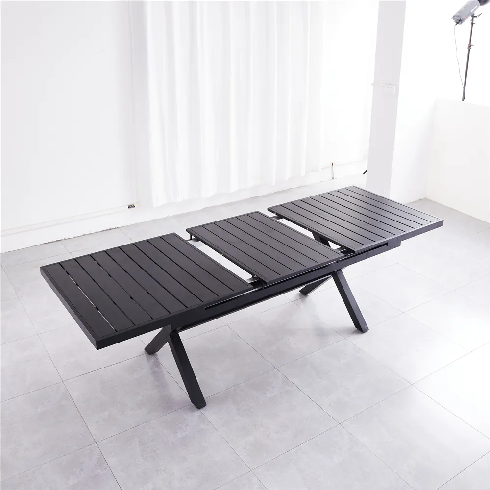 CHOUVANT K/D 1800-2400 мм удлиняющийся металлический стол для отдыха, Классический патио для бистро/заднего двора
