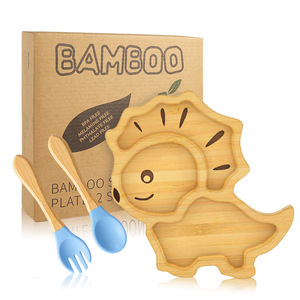 Productos para bebés 5 en 1, mantel de mesa de silicona, plato, cuchara, tenedor, taza para sorber, vajilla en la nube, juegos de alimentación para bebés, juego de comedor para bebés - Product Image 5