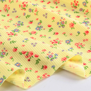Tela de tejido fino con estampado Floral, Jersey elástico de punto, para coser vestidos o Tops de verano - Product Image 6