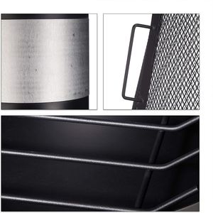 Steel Perforated <b>Log</b> Burner Mesh Chiminea Fire Pit with Poker for Outdoor Firewood Warming - Product Image 6