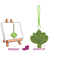 Peluche personnalisée avec doublure en maille de nylon, design brodé, matière en peluche super douce