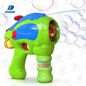 2 in 1 Shooting Water Bubble Gun, Automatic Bubble Gun Blaster for Kids, Bubble Blower Maker with Bubble Refill Solution