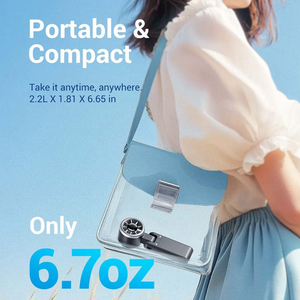 3 in 1 Portable Foldable <b>Mini</b> Handheld <b>Fan</b> Multifunctional with 5 Wind Speeds Outdoor Digital Display Nf42 13550rpm Ultra High - Product Image 2