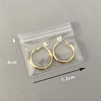 Bijoux Ziplock Sacs à fermeture éclair avec logo impression personnalisée petit article emballage transparent givré Pvc sacs à fermeture éclair en plastique pour bijoux