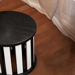 เก้าอี้ไม้เนื้อแข็งสไตล์โมเดิร์น ดีไซน์ใหม่ วางซ้อนกันได้ พร้อมล้อเลื่อน สำหรับห้องนั่งเล่น ห้องรับแขก เก้าอี้เก็บของ - Product Image 2