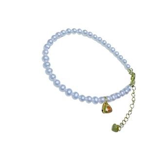 Bracelet en perles d'eau douce naturelles Zhuji 4-5 mm, presque sans défaut, argent pur Aurora avec livre rouge, charme tendance à succès - Product Image 5